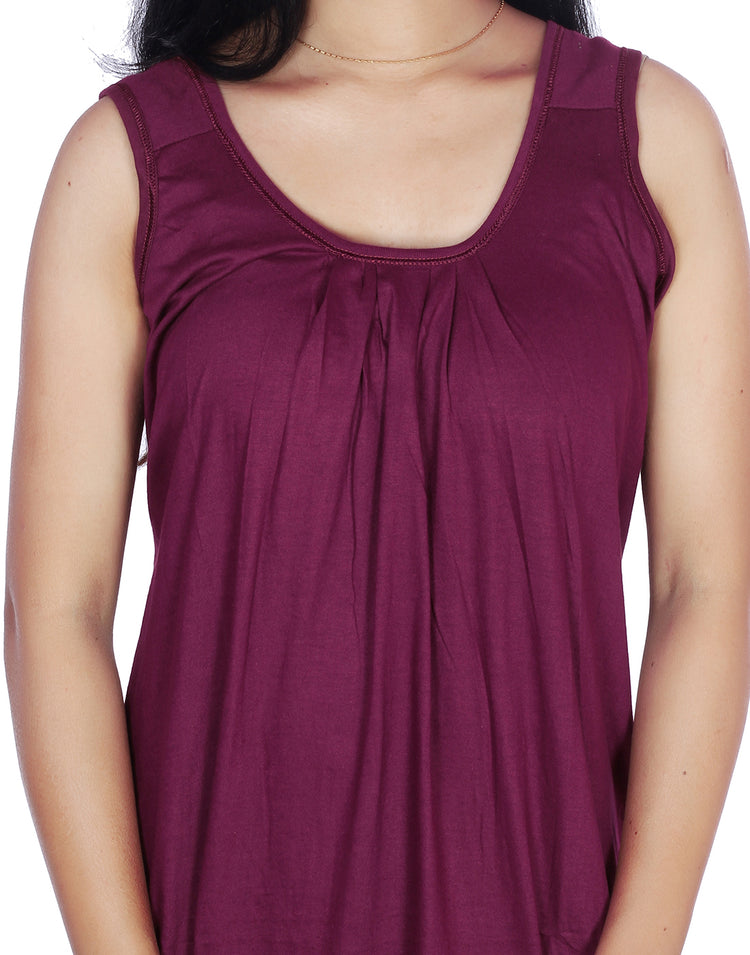 Womie Womens cotton long nighty Slips